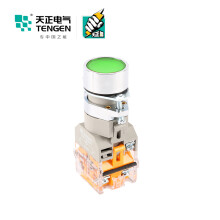 天正电气 TGLA39 LED型平头按钮 1NO+1NC 复位型 绿色 塑料 08010170018 1常开1常闭 按钮