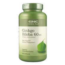 健安喜（GNC）银杏叶精华胶囊 增强记忆力调节三高血管清道夫进口营养保健品 300粒 60mg*1瓶装