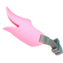 小鸭子口罩 鸭嘴 超软硅胶狗嘴套 狗防咬口罩 狗狗用品宠物嘴罩 狗口套止吠器鸭嘴 粉色-L