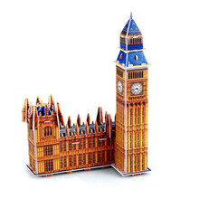 世界名建筑模型纸板3d立体拼图 儿童益智创意diy拼装拼插玩具批发 19伦敦大本钟