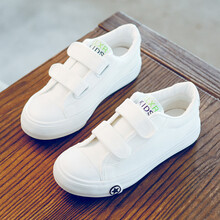 佰贝兔童鞋女童鞋儿童帆布鞋2017春季新款牛仔布鞋男童鞋单鞋韩版潮板鞋 白色. 35码(内长=21.3CM)