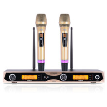 现代（HYUNDAI）U-8200无线话筒 一拖二 无线麦克风专业卡拉OK话筒家用KTV演唱会议主持专业话筒