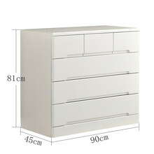 初馨 实木斗柜 简约现代五斗柜卧室储物柜收纳柜子抽屉柜六七五斗橱 白色六斗 整装