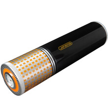 熙凌礼品 铝制金属三支保湿雪茄管雪茄桶便携雪茄罐 3支装带湿度计 光亮黑