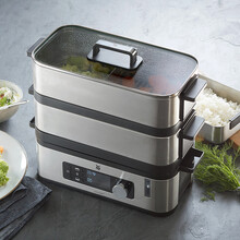 德国WMF福腾宝 不锈钢蒸锅2层迷你小型蒸炉家用智巧电蒸炉 0415099911