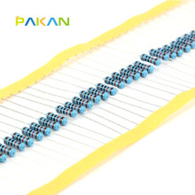 PAKAN 1/2W精密电阻 0.5W色环电阻 金属膜电阻0.5W 120R 精度1% (100只)