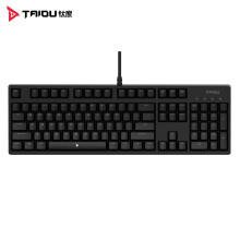钛度 (Taidu) TKM320召唤师 机械键盘 有线键盘 游戏键盘 全尺寸 樱桃轴 吃鸡键盘  黑色 茶轴 自营