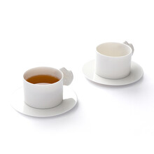 观瓷艺术 李雨花《自在》系列 办公室水杯马克杯陶瓷杯创意牛奶杯 咖啡杯情侣杯 成对杯碟