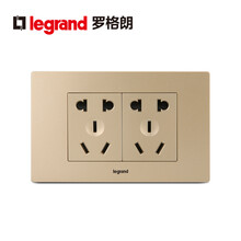 罗格朗（LEGRAND）118型插座尚超风系列暗装插排 烁金色十孔插座