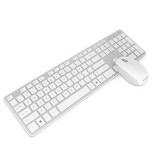 B.FRIENDit 无线键盘鼠标套装 静音键盘超薄台式电脑笔记本外接巧克力键盘鼠标套装 键鼠套装-银白色