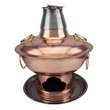 莱釜36cm铜火锅加厚木炭 紫铜火锅 东来顺火锅 木炭火锅 铜锅火锅 涮羊肉火锅 36cm清汤