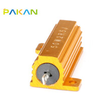 PAKAN  RX24黄金铝壳电阻  50W功率电阻 线绕固定电阻器 50W 2.5RJ 2.5欧姆 (1个)