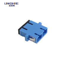 凌科朔（LINKSHIRE）电信级SC双联光纤耦合器 SC接头光纤法兰盘适配器 50/盘