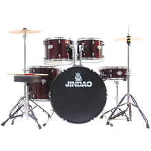 津宝 架子鼓专业成人爵士鼓5鼓3镲4镲套鼓初学者演奏儿童演出乐器批发 酒红(五鼓两镲)+鼓凳+鼓棒