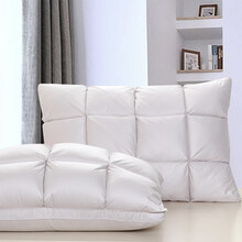 爱云居90%白鹅绒羽绒枕头全棉成人五星级酒店枕单人护颈软枕芯 面包形羽绒枕-白色(单只) 低枕(偏软)填充90白鹅150克+鹅绒片800克