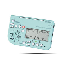 日本SEIKO精工 STH200调音器 管乐萨克斯提琴钢琴吉他古筝专业通用电子节拍器校音器 清新蓝