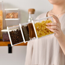 久梨沙 2个装冰箱保鲜盒收纳盒密封罐防串味冷藏盒冷冻盒分类储藏盒收纳箱 可叠加方形密封罐【810ml】2个装