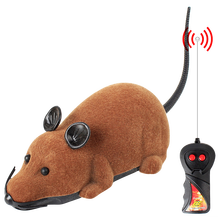 猫玩具电动飞舞蝴蝶逗猫棒遥控假老鼠毛绒仿真猫咪用品小幼猫猫爱 棕色老鼠