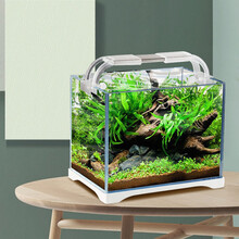 森森生态小鱼缸水草缸小型超白玻璃热带水族箱迷你桌面金鱼缸 280裸缸+HBL301+灯ADP200