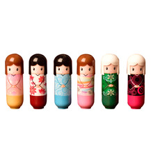 娃娃润唇膏保湿补水滋润无色防裂护唇膏唇纹男女通用6支装