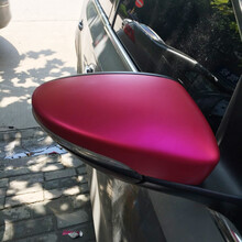 内饰贴纸汽车用品改装中控贴膜碳纤维贴纸装饰改色膜车贴排挡外观车窗框机盖车顶改色亮面黑色贴膜贴纸 冰玫红50厘米宽*1米长 送工具