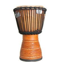 奇宝居 非洲鼓8寸手鼓 整木掏空老山羊皮标准演奏鼓 儿童初学者入门推荐手鼓乐器