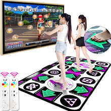 康丽跳舞毯双人无线电视电脑两用接口跑步游戏机高清跳舞机家用体感手舞足蹈瑜伽减肥跑步毯【抖音同款】 发光紫+体感游戏+瑜伽+健身操+双人毯（送运费险）