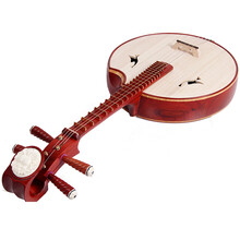 FLOFAIR ZR-04 红酸枝木 成人 演奏考级 中阮乐器 梧桐木面板 原木色抛光打磨 红酸枝木中阮ZR-04