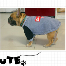 法斗衣服斗牛犬秋冬装胖狗狗沙皮pug巴哥英斗中型犬狗狗衣服春秋法国斗牛犬两脚抓绒卫衣大码衣服秋冬 dogbaby斗牛犬-灰色 XL-胸围60CM背长35