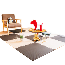 明德 婴儿爬行垫拼接泡沫地垫 儿童卧室客厅房间宝宝爬爬垫拼接 加厚2.5cm抗震隔音防滑垫 树叶纹 米色+咖色 60*60*1.2cm 树叶纹【9片+边条】