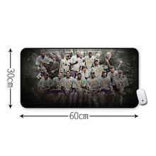 RS 布面游戏鼠标垫 NBA篮球明星鼠标垫包邮 超大加厚游戏桌垫精密包边 60x30cm 湖人队