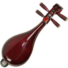 FLOFAIR LQ-01成人 初学 柳琴 乐器 红色 硬木 材质 金属品 梧桐木 面板 骨花 练习 红色硬木柳琴LQ-01