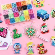 神奇水雾魔珠套装手工diy玩具儿童礼物制作益智拼豆豆水溶豆水粘珠拼图玩具套装男 10格魔珠10格水晶珠共2200颗+标准收纳配件包