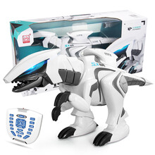 胜雄电动遥控喷雾恐龙卡罗智能语音对话大号霸王龙机械恐龙充电版遥控机器人恐龙玩具 卡罗智能恐龙充电版(大号) 含一个充电电池