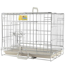 羿圆 65斤以下的 柯基 比熊 贵宾 法斗 雪纳瑞 宠物狗 专用 带托盘的 渡钢 原色 加粗 狗笼子 61*43*50