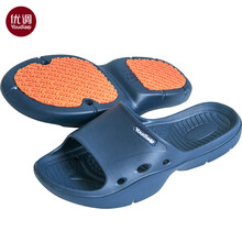 优调 孕妇老人室内厚底防滑拖鞋女浴室洗澡漏水速干凉拖鞋男夏季 藏青色 42-43（建议42-43）