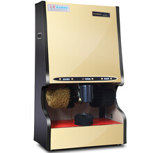 五花全自动感应擦鞋机双电机电动擦皮鞋机擦鞋器 金色鞋边