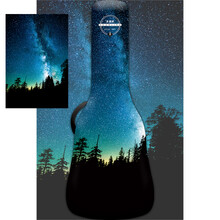 个性吉他包定制彩绘涂鸦星河黑色吉他包38寸39寸40寸41寸加厚海绵防水帆布民谣吉他通用双肩包 D-04