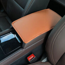 汽车扶手箱汽车扶手箱套垫防脏防晒车载装饰用品中央扶手箱套手垫胳膊手肘垫 红棕色 自己测量定制尺寸【告知客服或者留言】