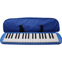 囗风琴 口风琴32键儿童成人初学者学生用演奏玩具课堂口吹专业乐器键盘琴 37键软包系列-蓝色赠8礼