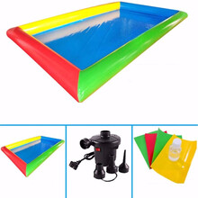 超大型充气沙池儿童沙滩玩具套装决明子沙滩池戏水池广场公园摆摊玩具池 20平池+电泵+修补包