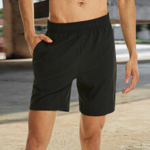 力为（Leevy）运动短裤男跑步 夏季速干马拉松健身训练田径短裤 透气宽松 黑色 XL