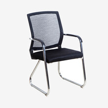 麦森（maisen）办公椅 家用培训弓形椅 网布职员老板靠背椅子 黑色 MS-GXY-121