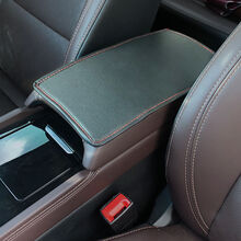 汽车扶手箱汽车扶手箱套垫防脏防晒车载装饰用品中央扶手箱套手垫胳膊手肘垫 纯黑色红边 【中号】29x17