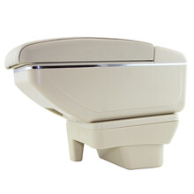 鑫卡威 东风风光330350360扶手箱专用中央双层手扶箱汽车储物盒中央通道改装配件 双层经济款-伸缩延长(无USB)米色 风光330 350 360