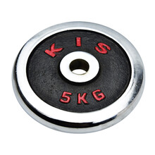 【康斯特杠铃哑铃片全胶包铁电镀烤漆片大孔小