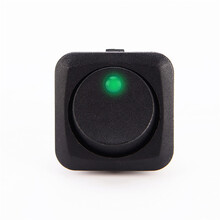 IZTOSS 汽车改装小开关12V带LED灯25A船型开关按钮通用开关四色迷你小开关 单个开关绿光