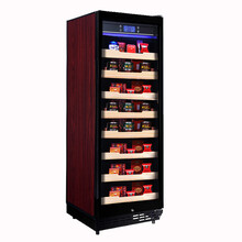 索比亚SY-168恒温茶叶柜  恒温酒柜葡萄酒柜家用酒柜压缩机酒柜冷藏柜展示柜红酒柜饮料柜立式保鲜柜 红木纹暗拉手
