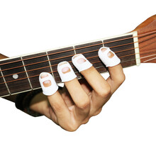 名森吉他指套尤克里里贝司弦乐器按弦护手套左手指垫 白色中号M