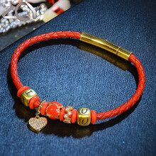 【黛梦尼珠宝 黄金手链 999足金手链凤尾金手